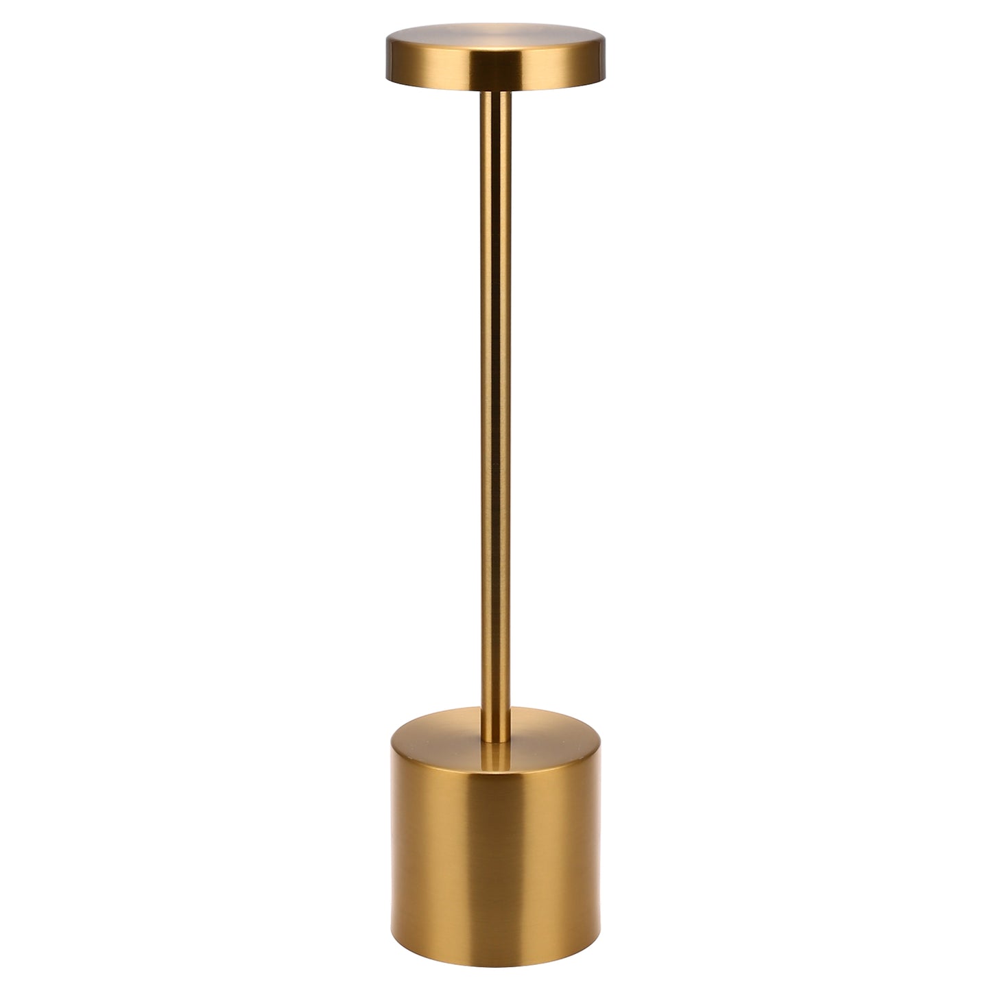 10 in. Gold Cordless Rechargeable Integrated LED Table Lamp, Stepless Brightness Task and Reading Desk Lamps (2-Pack)