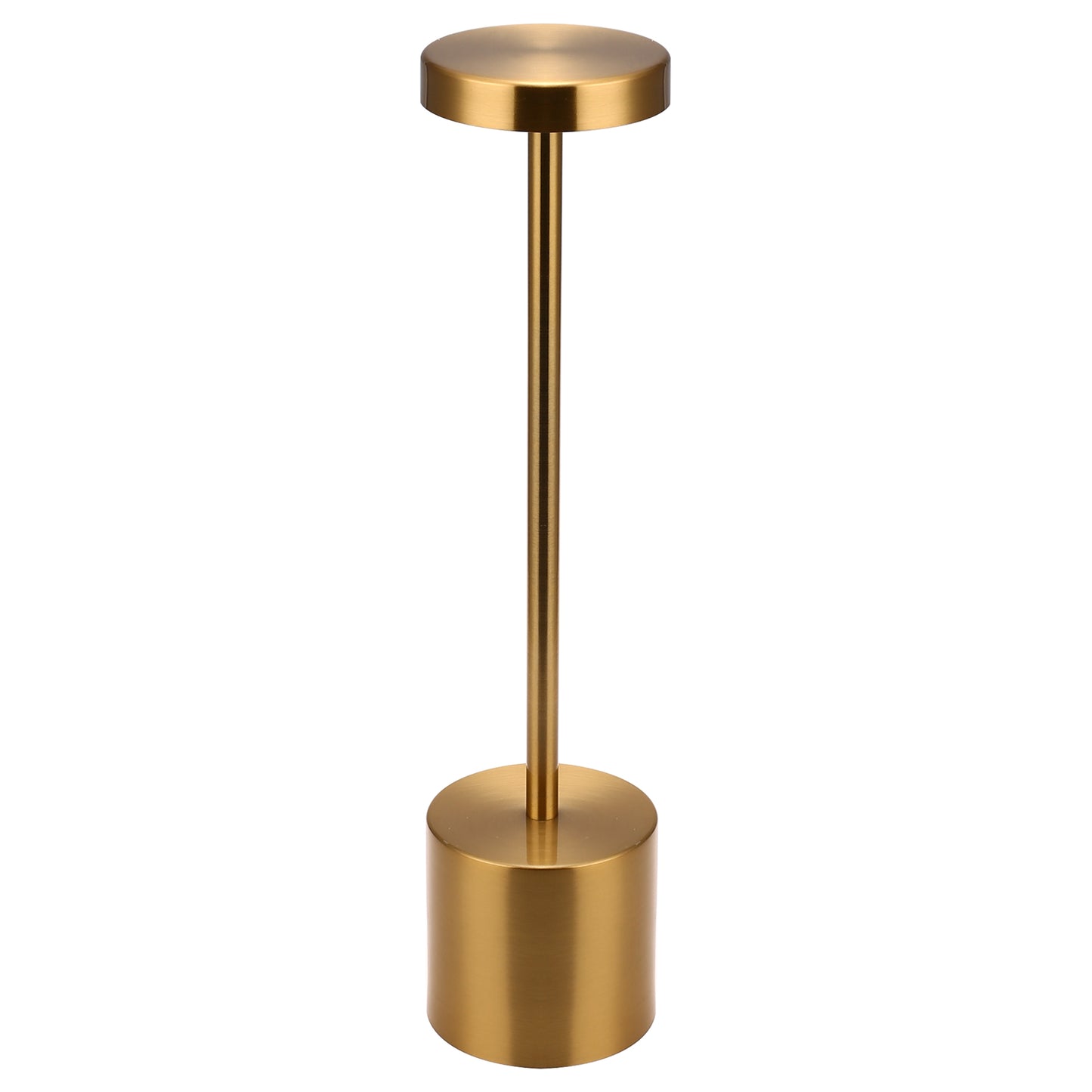 10 in. Gold Cordless Rechargeable Integrated LED Table Lamp, Stepless Brightness Task and Reading Desk Lamps (2-Pack)