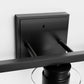 18 in. 3-Light Black Vanity Light with Clear Glass Shades for Bathroom