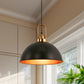 14 in. 1-Light Matte Black Farmhouse Pendant Light Hanging Industrial Ceiling Lights Fixture for Kitchen Island (2-Pack)
