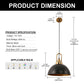 14 in. 1-Light Matte Black Farmhouse Pendant Light Hanging Industrial Ceiling Lights Fixture for Kitchen Island (2-Pack)