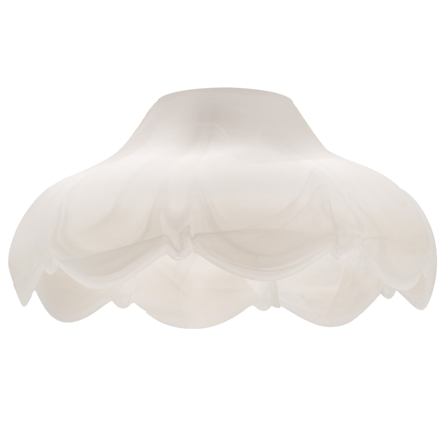 YANSUN 5.6 in. White Frosted Glass Novelty Table Lamp Shade with 1 in. Neckless Fitter for Sconce, Wall Light, Table Lamp