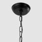 6-Light Matte Black Chandelier with White Wood Beads for Dining Rooms and Entryways