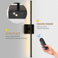 350° Rotate Black Dimmable Wireless Integrated LED Wall Sconce with Remote, Sconce Wall Decor for Living Room(2-Pack)