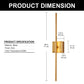 350° Rotate Gold Dimmable Wireless Integrated LED Wall Sconce with Remote, Sconce Wall Decor for Living Room(2-Pack)