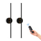 350° Rotate Black Dimmable Wireless Integrated LED Wall Sconce with Remote, Sconce Wall Decor for Living Room(2-Pack)