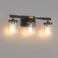 20 in. 3-Light Black and Gold Bathroom Vanity Light Fixtures Over Mirror, Ideal for Bathroom, Hallway, Bedroom