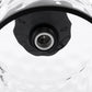 9 in. 1-Light Black Modern Semi Flush Mount Ceiling Light Industrial Clear Water Glass for Hallway Kitchen Bathroom