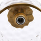 9 in. 1-Light Gold Modern Semi Flush Mount Ceiling Light Industrial Clear Water Glass for Hallway Kitchen Bathroom