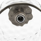 9 in. 1-Light Brushed Nickel Semi Flush Mount Ceiling Light Industrial Clear Water Glass for Hallway Kitchen Bathroom