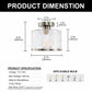 9 in. 1-Light Brushed Nickel Semi Flush Mount Ceiling Light Industrial Clear Water Glass for Hallway Kitchen Bathroom