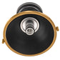 10 in. 1-Light Modern Semi-Flush Mount Ceiling Light with Black and Brass Finish for Living Room, Bedroom