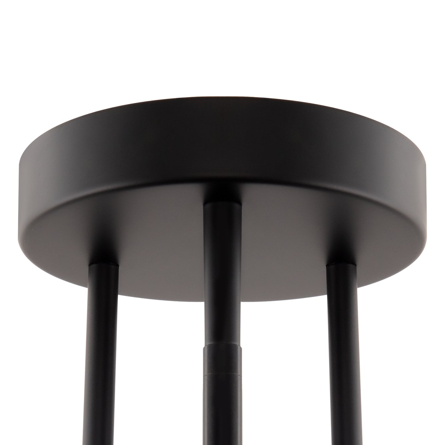 Black LED Chandelier 3-Light Modern Semi Flush Mount Ceiling Light 3000K Sputnik Light for Living Room Bedroom Foyer