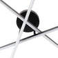 Black LED Chandelier 3-Light Modern Semi Flush Mount Ceiling Light 3000K Sputnik Light for Living Room Bedroom Foyer