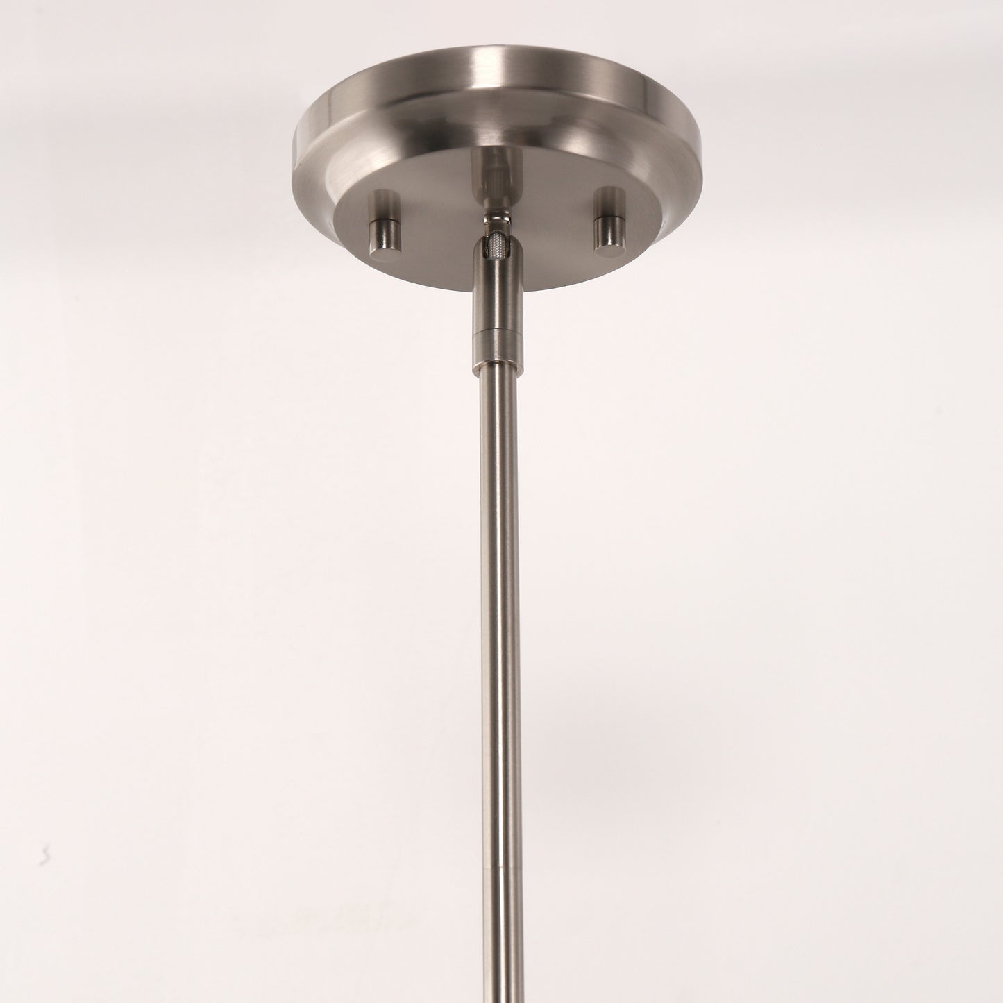 1-Light Nickel Pendant Light with Clear Glass Shade, Modern Industrial Lighting for Kitchen Island and Dining Room
