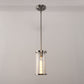 1-Light Nickel Pendant Light with Clear Glass Shade, Modern Industrial Lighting for Kitchen Island and Dining Room