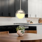 1-Light Brushed Nickel Mini-Pendant Light with Frosted Glass Shade