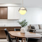 1-Light Brushed Nickel Mini-Pendant Light with Frosted Glass Shade