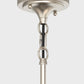 1-Light Brushed Nickel Mini-Pendant Light with Frosted Glass Shade