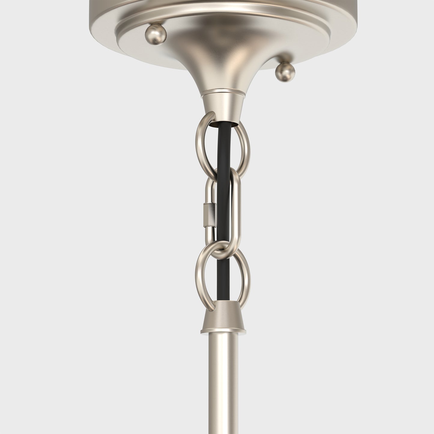 1-Light Brushed Nickel Mini-Pendant Light with Frosted Glass Shade