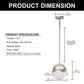 1-Light Brushed Nickel Mini-Pendant Light with Frosted Glass Shade