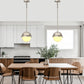 1-Light Brushed Nickel Mini-Pendant Light with Frosted Glass Shade