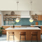 1-Light Brushed Nickel Mini-Pendant Light with Frosted Glass Shade