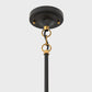 8 in. 1-Light Elegant Metal with Glass Globe Lighting, Matte Black and Gold Finishes for Kitchen Island