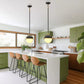8 in. 1-Light Elegant Metal with Glass Globe Lighting, Matte Black and Gold Finishes for Kitchen Island