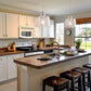 1-Light Brushed Nickel Pendant Light with Seeded Glass for Dining Rooms, Kitchen Islands, and Entryways