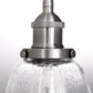 6 in.1-Light Brushed Nickel Industrial Glass Pendant Light, Hanging Ceiling Fixture for Kitchen, Bar, and Dining Room