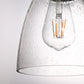 6 in.1-Light Brushed Nickel Industrial Glass Pendant Light, Hanging Ceiling Fixture for Kitchen, Bar, and Dining Room