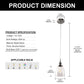 6 in.1-Light Brushed Nickel Industrial Glass Pendant Light, Hanging Ceiling Fixture for Kitchen, Bar, and Dining Room