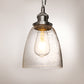 6 in.1-Light Brushed Nickel Industrial Glass Pendant Light, Hanging Ceiling Fixture for Kitchen, Bar, and Dining Room