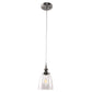 6 in.1-Light Brushed Nickel Industrial Glass Pendant Light, Hanging Ceiling Fixture for Kitchen, Bar, and Dining Room