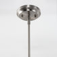 Farmhouse 1-Light Brushed Nickel Pendant Light with Milk White Frosted Glass Shade for Kitchen, Hallway, and Entryway