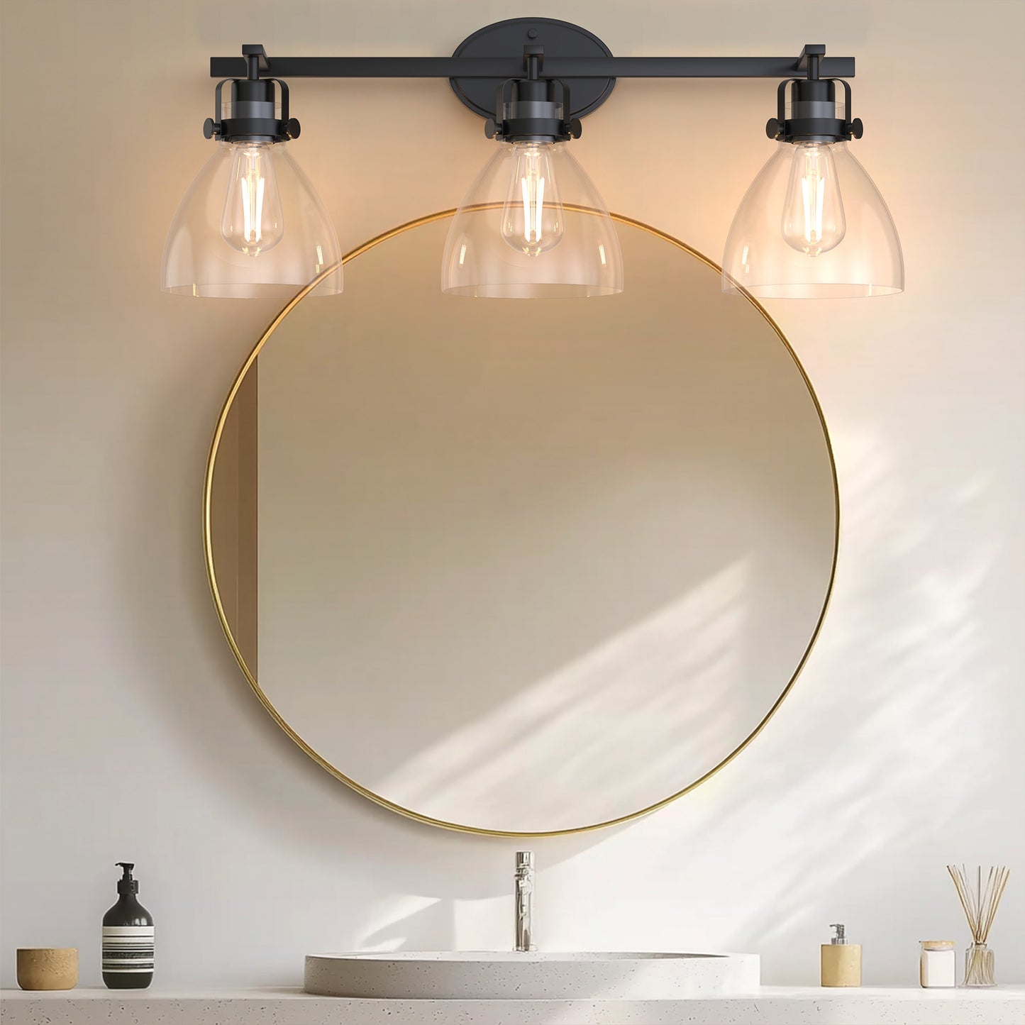 29 in. 3-Light Vanity Light, Affordable Bathroom Fixture for Bright Lighting