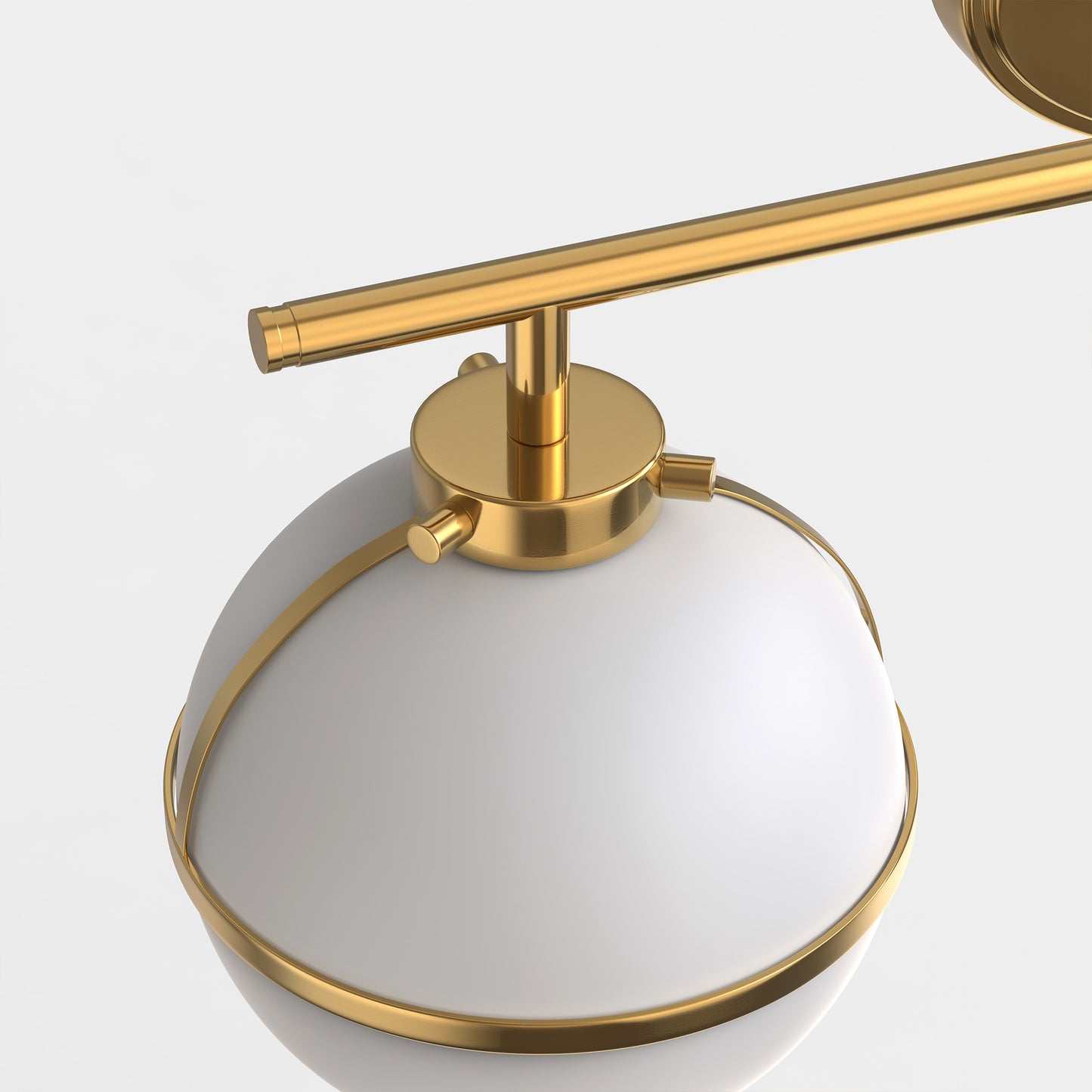 24 in. Modern 3-Light Bathroom Vanity Light with Farmhouse Heritage Brass Globe Shade