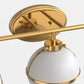 24 in. Modern 3-Light Bathroom Vanity Light with Farmhouse Heritage Brass Globe Shade