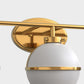 24 in. Modern 3-Light Bathroom Vanity Light with Farmhouse Heritage Brass Globe Shade