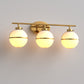 24 in. Modern 3-Light Bathroom Vanity Light with Farmhouse Heritage Brass Globe Shade