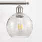 23 in. 3-Light Brushed Nickel Vanity Light with Clear Globe Glass Shades for Vanity or Powder Room