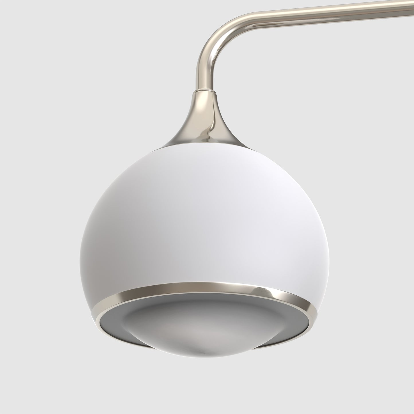 27 in. Modern 3-Light Brushed Nickel Vanity Light   Bathroom Lighting with Soft White Glass for Bathroom