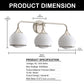 27 in. Modern 3-Light Brushed Nickel Vanity Light   Bathroom Lighting with Soft White Glass for Bathroom