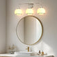 27 in. Modern 3-Light Brushed Nickel Vanity Light   Bathroom Lighting with Soft White Glass for Bathroom
