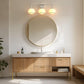27 in. Modern 3-Light Brushed Nickel Vanity Light   Bathroom Lighting with Soft White Glass for Bathroom