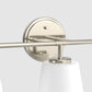 23 in. Modern 3-Light Brushed Nickel Vanity Light with Soft White Glass for Bathroom