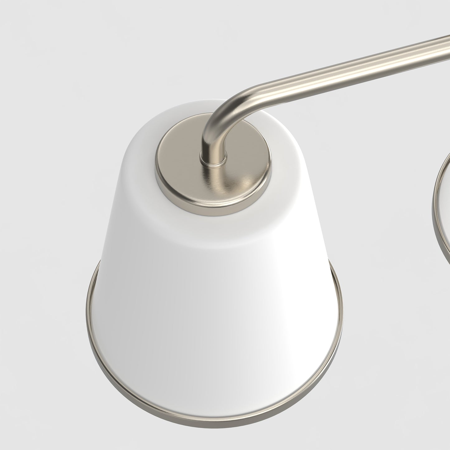 23 in. Modern 3-Light Brushed Nickel Vanity Light with Soft White Glass for Bathroom