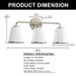23 in. Modern 3-Light Brushed Nickel Vanity Light with Soft White Glass for Bathroom