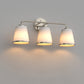 23 in. Modern 3-Light Brushed Nickel Vanity Light with Soft White Glass for Bathroom